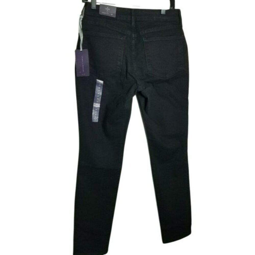 NYDJ NWT Black Skinny Leggings Ski Zipper Pockets Petite‎ Jeggings Size 8P